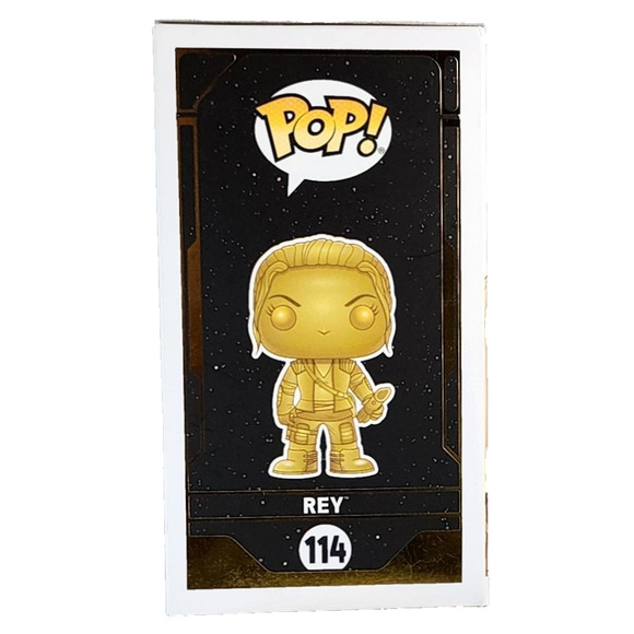 Funko Pop! Star Wars - REY (Gold) #114 - Walmart Exclusive Vinyl Bobble-Head - Picture 4 of 6